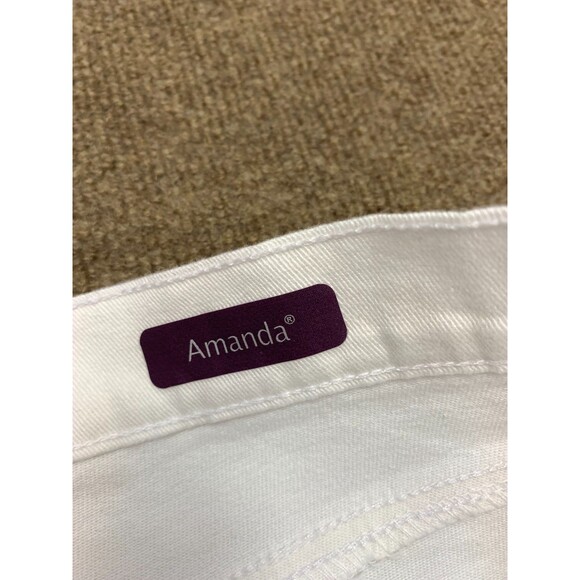 Gloria Vanderbilt Jeans Womens 16 Amanda Tapered Fit Stretch White Denim - Picture 9 of 11